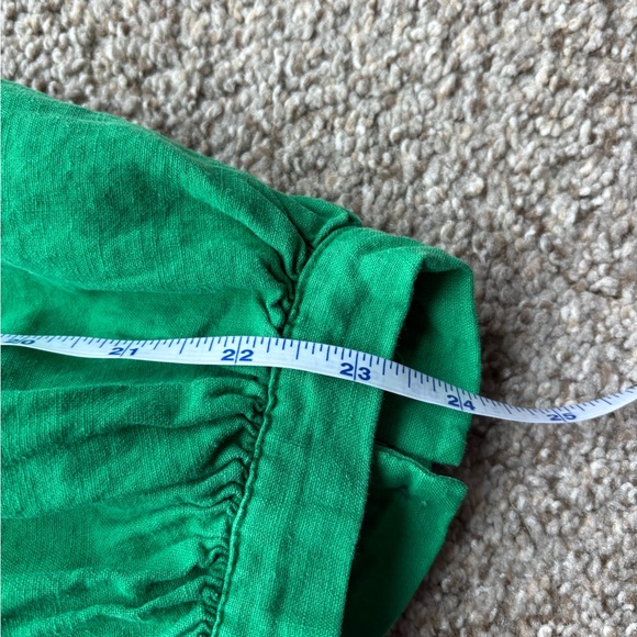 Young Fabulous & Broke Linen Caza Midi Long Sleeve Green Dress size M *NWOT* - Picture 12 of 15